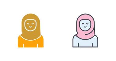 Islamic Woman Icon Design vector