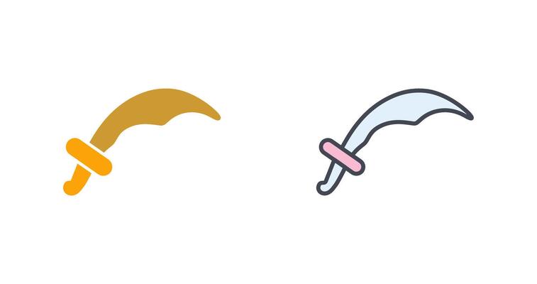 Arabic Sword Icon Design