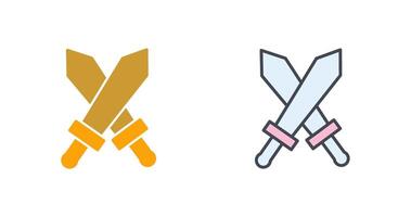 Two Swords Icon Design vector