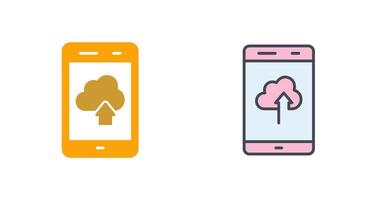 Cloud with Upward Arrow Icon Design vector