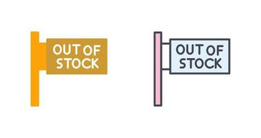 Out of Stock Icon Design vector