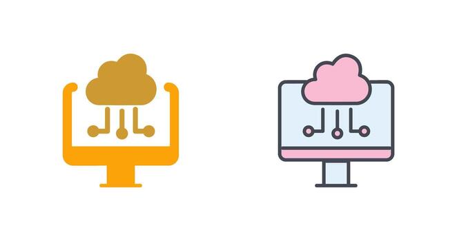 Cloud Computing Icon Design vector