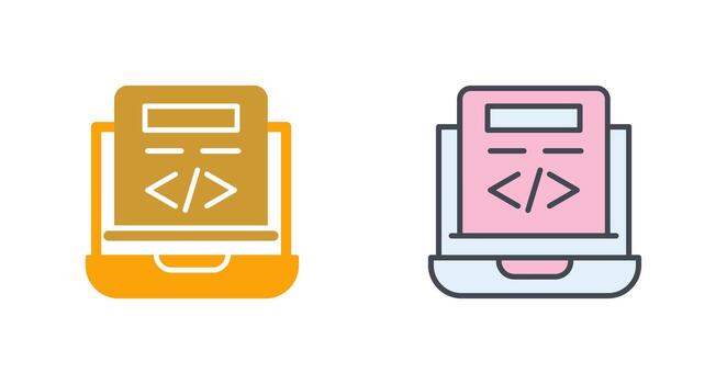 diseño de icono de codificación vector