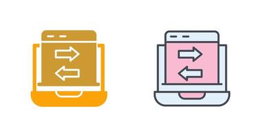 Data Transfer Icon Design vector