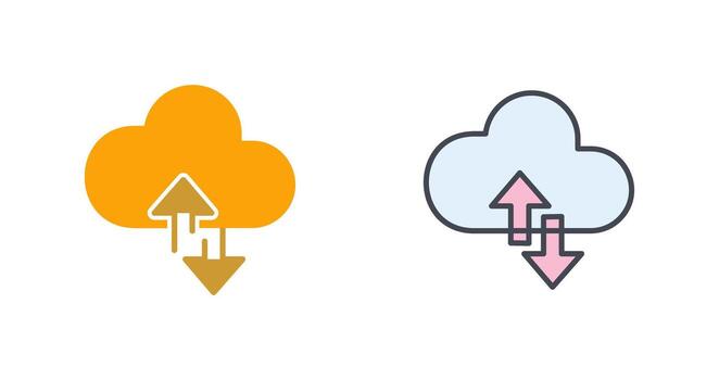 diseño de icono de computación en la nube vector