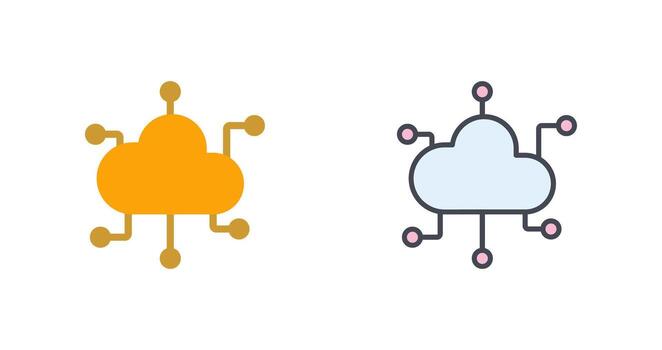 Cloud Computing Icon Design vector
