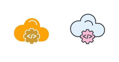 Cloud Coding Icon Design vector