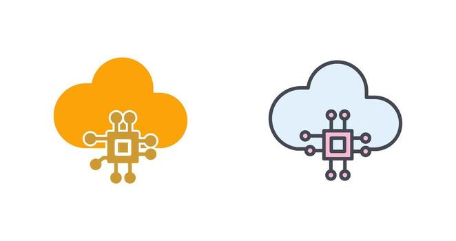 Cloud Computing Icon Design vector