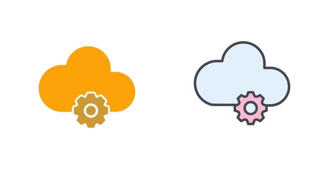 Cloud Computing Icon Design vector