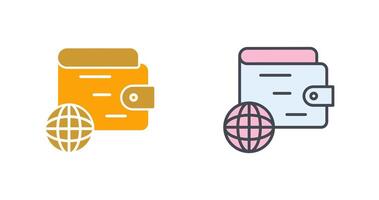 E wallet Icon Design vector