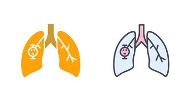 Lung Cancer Icon Design vector