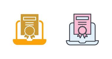 Online Certificate Icon Design vector