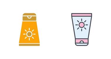 Sun Cream Icon Design vector