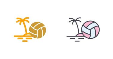 diseño de icono de voleibol de playa vector