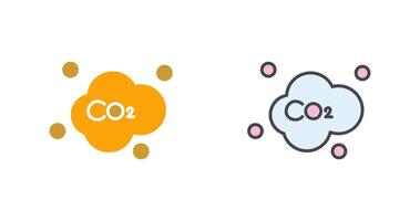 Carbon Dioxide Icon Design vector