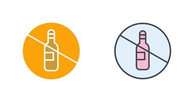 No Drinking Icon Design vector