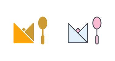 Spoon and Napkin Icon Design vector