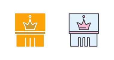 Crown Exhibit Icon Design vector