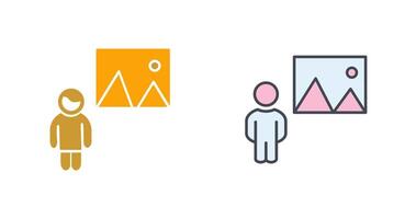 Viewing Painting Icon Design vector