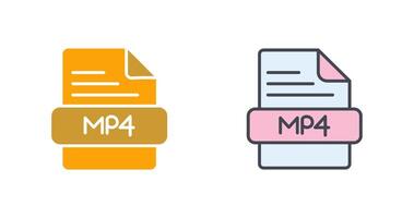 MP4 Icon Design vector