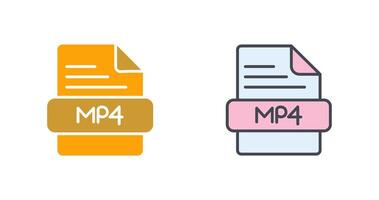 MP4 Icon Design vector