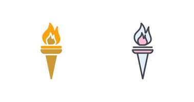 Museum Torch Icon Design vector