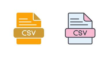 CSV Icon Design vector