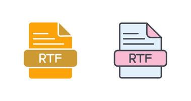 RTF Icon Design vector