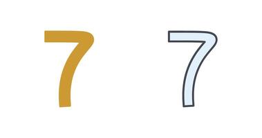 Number Seven Icon Design vector