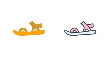 Stylish Sandals Icon Design vector