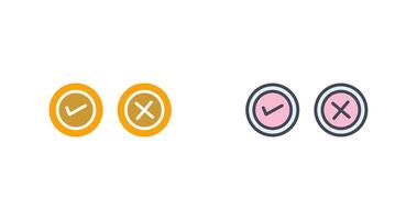 Yes No Option Icon Design vector