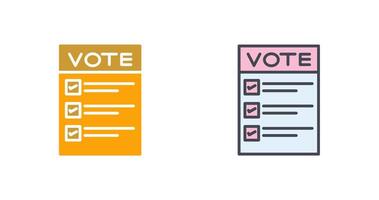 Ballot Paper Icon Design vector