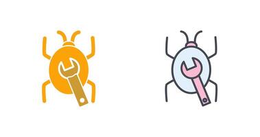 Bug Fixing Icon Design vector