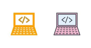 Writing Laptop Icon Design vector