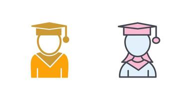 Female Student Icon Design vector