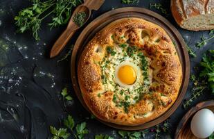 Pizza With Egg photo