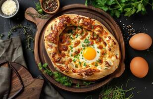 Pizza With Egg photo