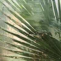 Abstract Painting of Palm Tree Leaves photo