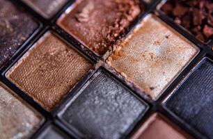 Close Up of a Palette of Eyeshades photo