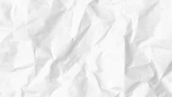 Wrinkled white paper sheet texture stop motion animated background video