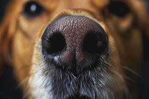 Close up shot of dog nose photo