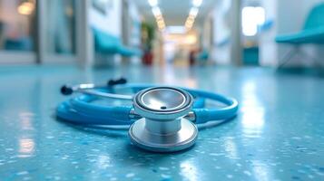 AI generated Stethoscope Lying on Ground photo