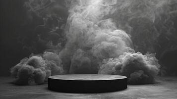 AI generated Smoke Rising From Round Object photo