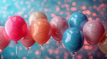 AI generated Bunch of Balloons on Stick photo