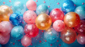 AI generated Bunch of Balloons on Stick photo