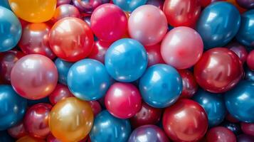 AI generated Colorful Assortment of Balloons photo