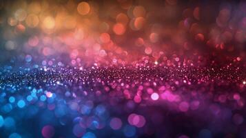 AI generated Abstract Blurred Colorful Lights on Dark Background photo