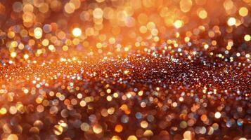 AI generated Shimmering Gold Glitter Blur photo