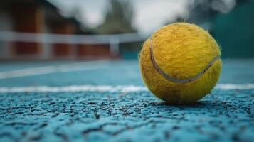 AI generated Smiley Face Tennis Ball photo