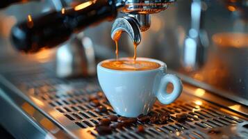 AI generated Coffee Being Poured Into Cup photo